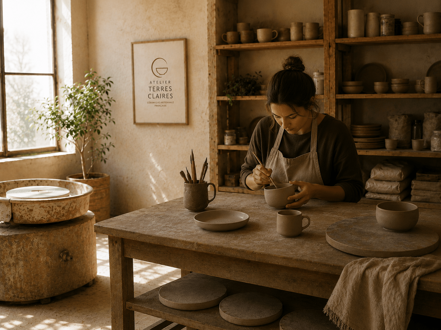 Notre Histoire Notre Atelier Terres Claires, céramiques artisanales