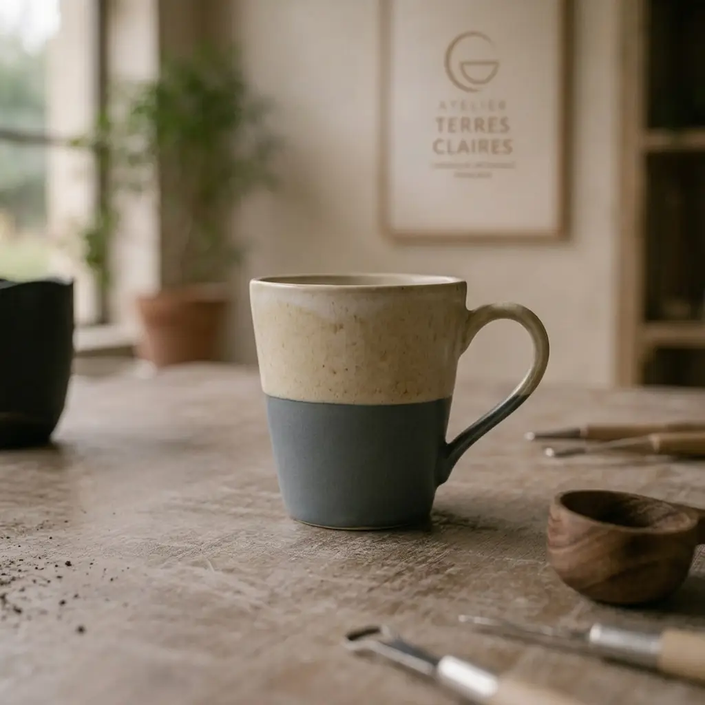Charte Éthique - Atelier Terres Claires tasse collection design irregukarites