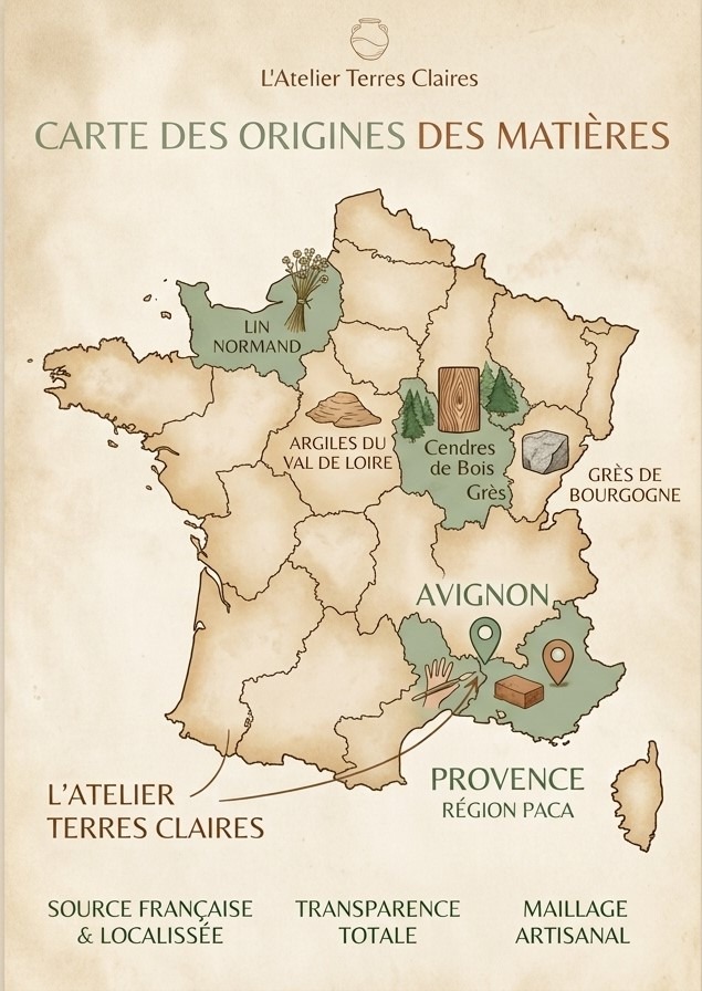 Nos Matières cartes origines des matières